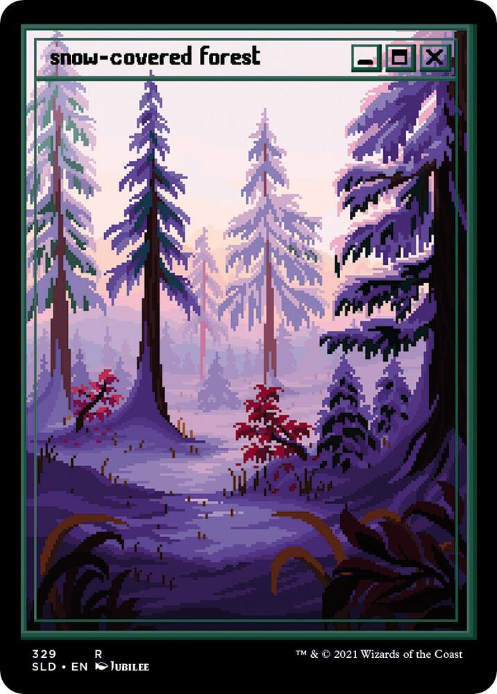 Snow-Covered Forest (Foil Etched) [Secret Lair Drop Series]