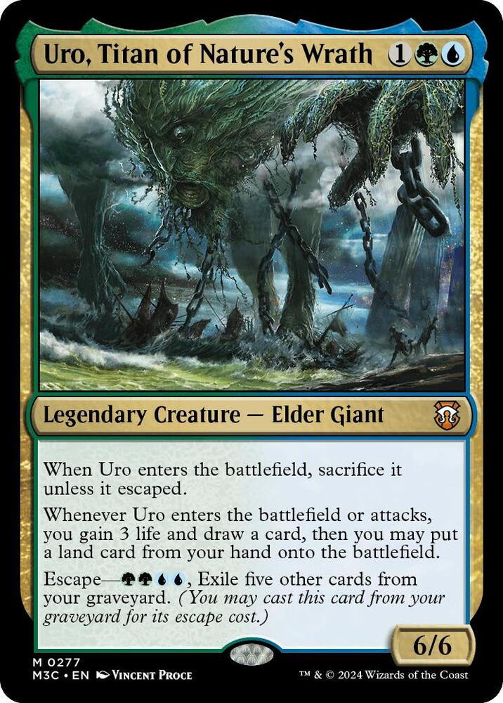 Uro, Titan of Nature's Wrath (Ripple Foil) [Modern Horizons 3 Commander]