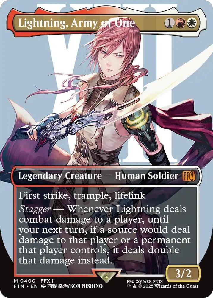 Lightning, Army of One (Borderless) (0400) [FINAL FANTASY]