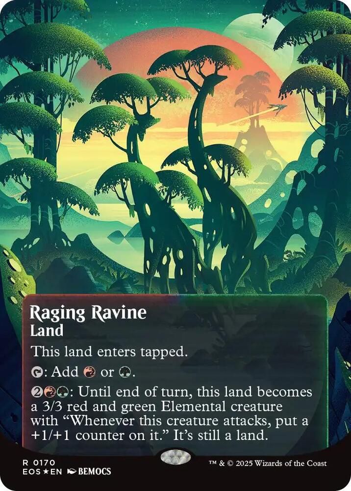 Raging Ravine (0170) (Borderless) (Galaxy Foil) [Edge of Eternities: Stellar Sights]